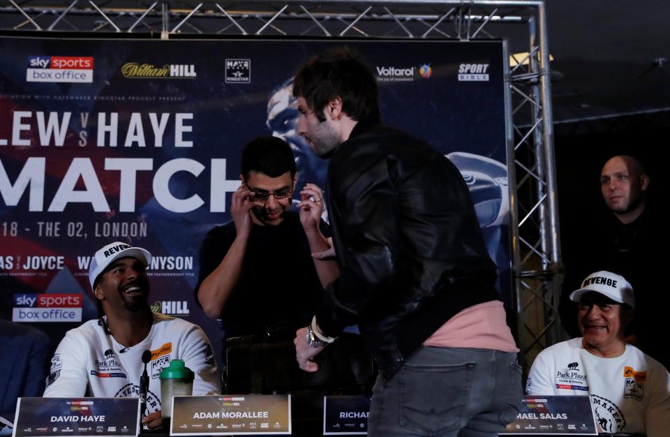  Inbetweeners star James Buckley gatecrashed the Haye-Bellew press conference