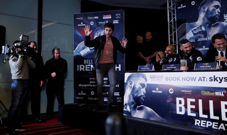  James Buckley tells Tony Bellew to pick on someone his own size