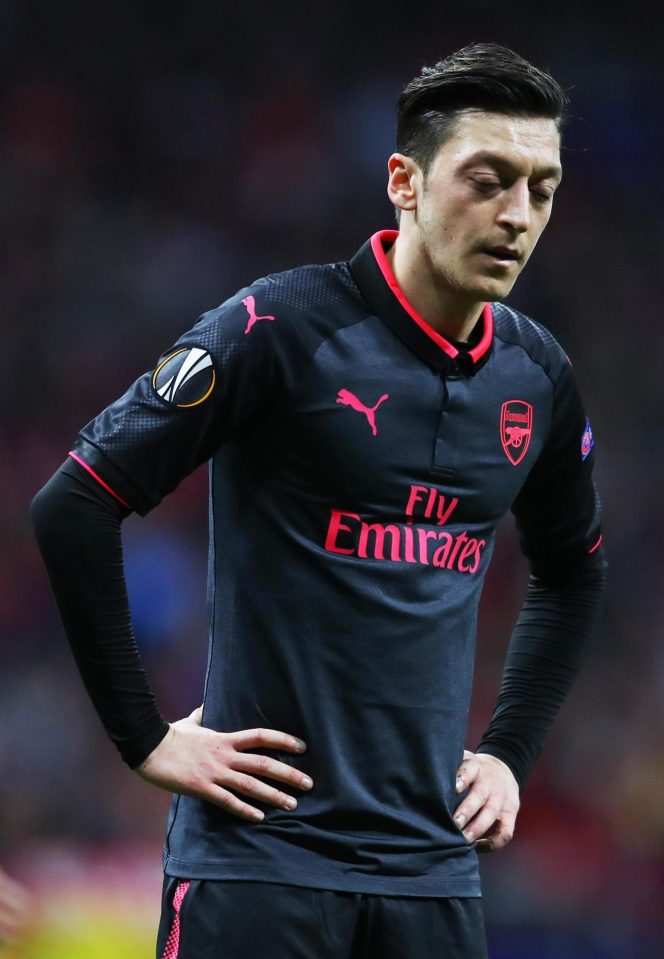  Ozil, 29, has come under fire from fans and pundits after his performance against Atletico Madrid