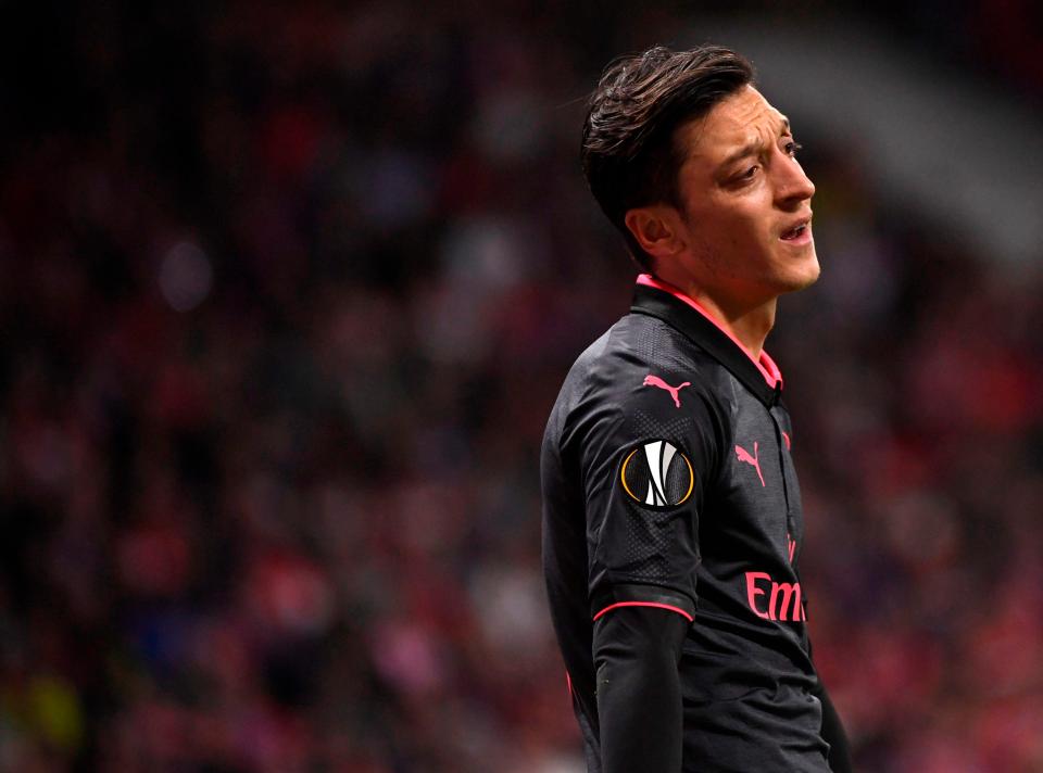 Mesut Ozil struggled to truly influence Arsenal against Atletico Madrid