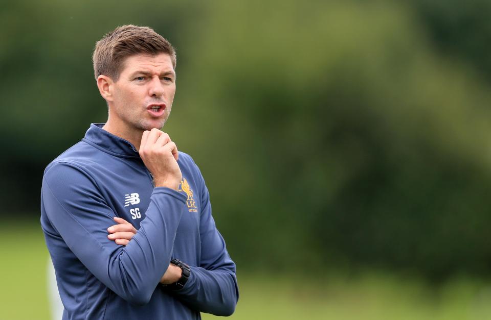  Liverpool U18s manager Steven Gerrard will be confirmed today as Rangers' new boss