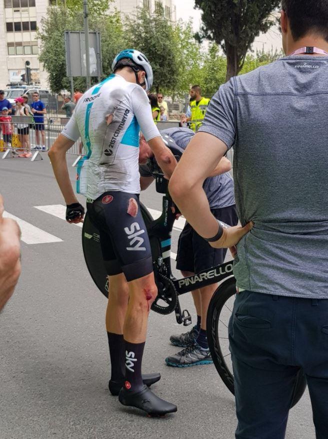  Chris Froome suffered a shock crash BEFORE his Giro D'Italia bid