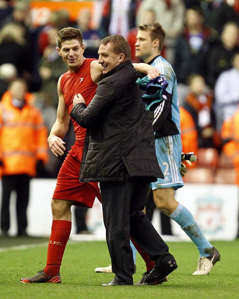  Brendan Rodgers welcomed Steven Gerrard to Scotland with a hilarious message