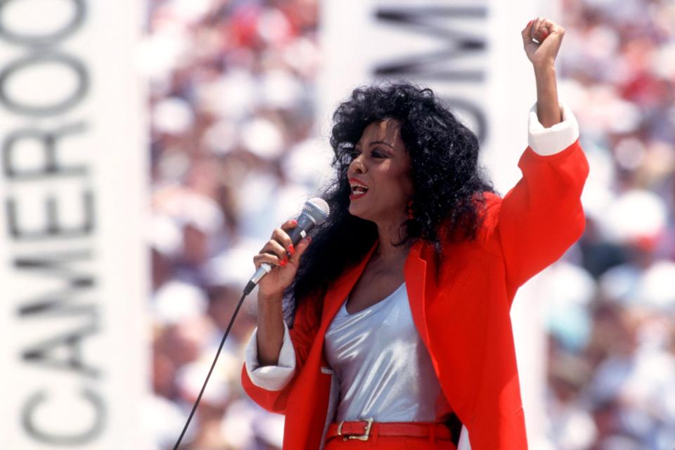  Popstar Diana Ross produced an infamous penalty at USA 94 - arguably the worst in the history of football