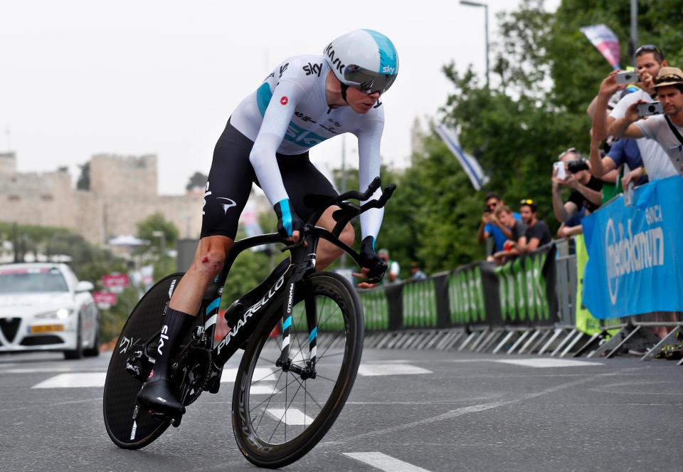  Froome suffered a number of cuts and gashes