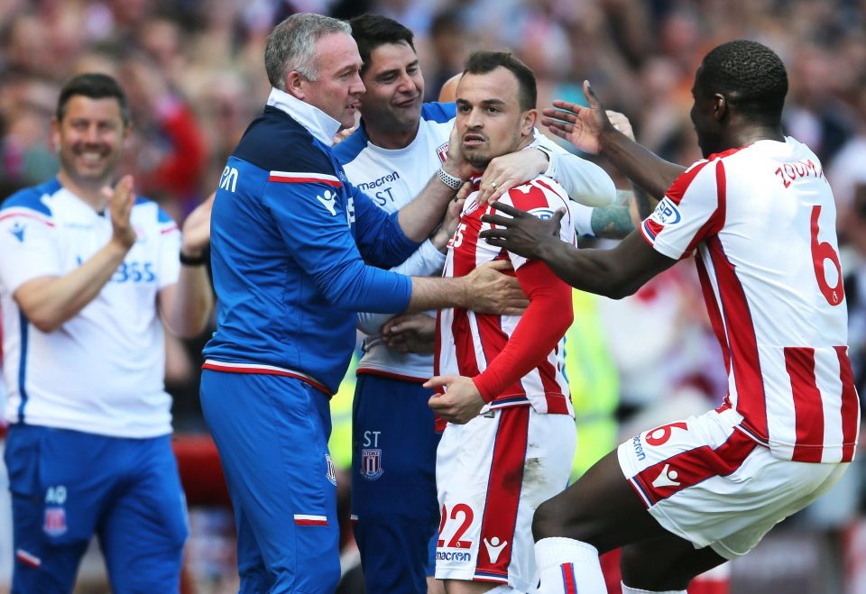  Paul Lambert faces losing Shaqiri and a number of his best Stoke players following relegation