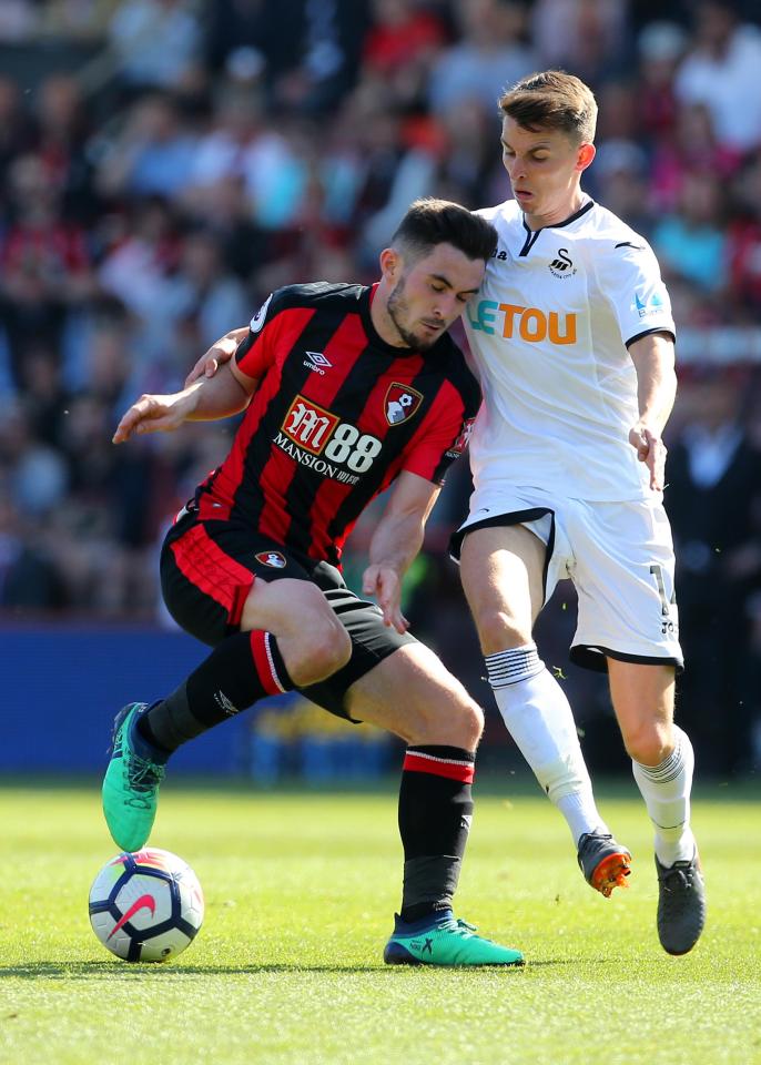  Cook helped Bournemouth beat Swansea last weekend with the South Wales club set to be relegated