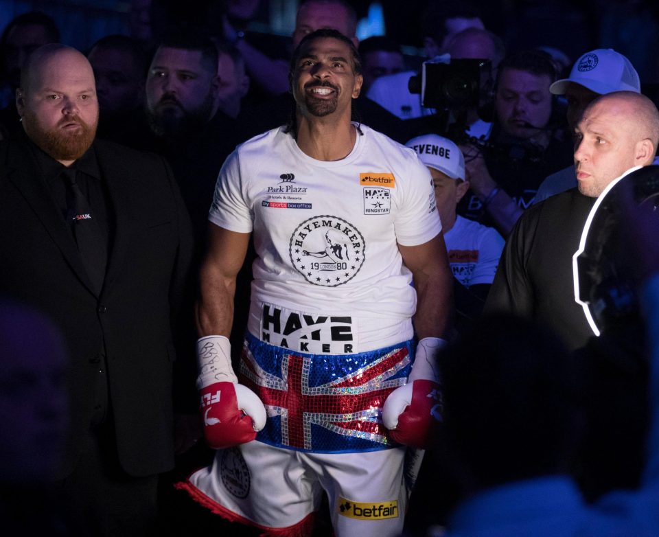  David Haye looked confident and composed as he made his way to the ring