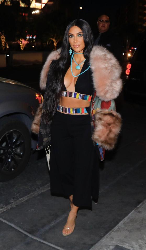  Kim Kardashian dressed up as Cher for an outing in Las Vegas to see the singer's gig