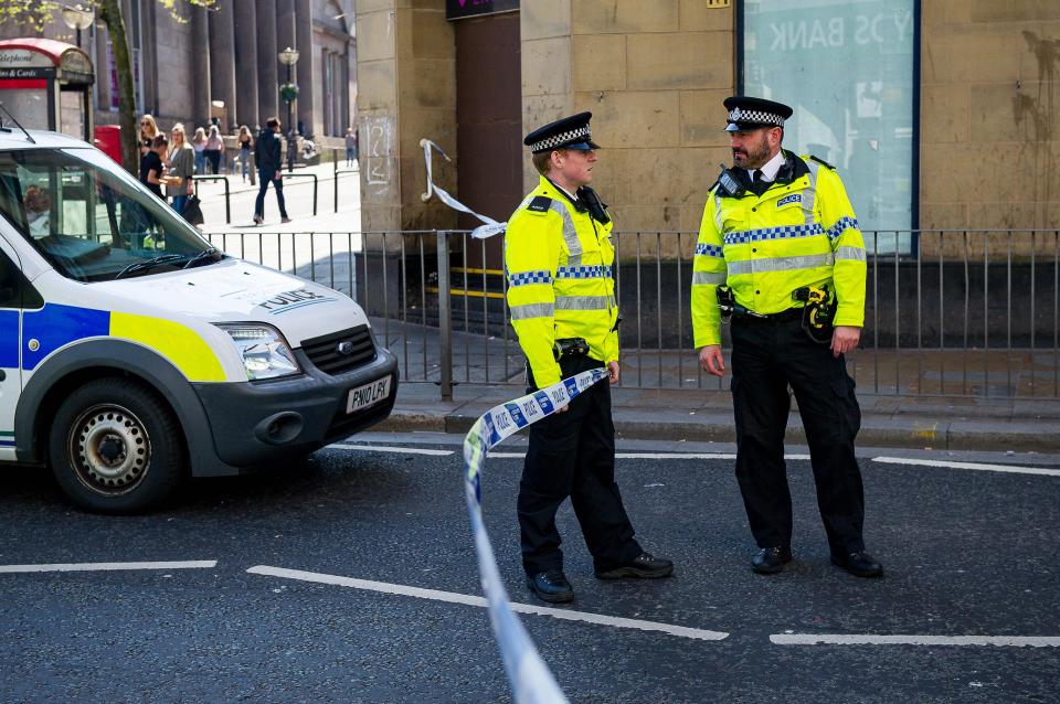 Police have cordoned off the area following the knifing 