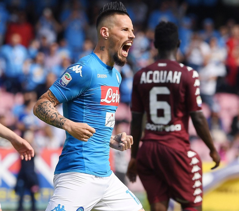 Marek Hamsik celebrated his goal