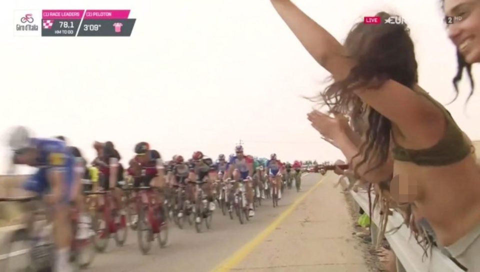  The cyclists got more than they bargained for on the Giro d'Italia