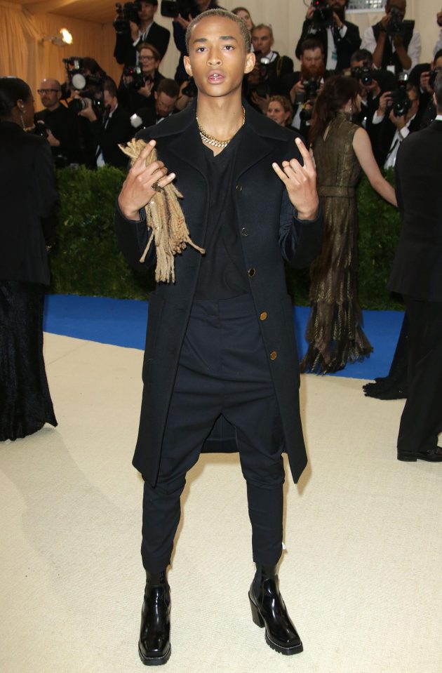  Last year, Jaden was accompanied to the Met Gala by a clump of his own hair