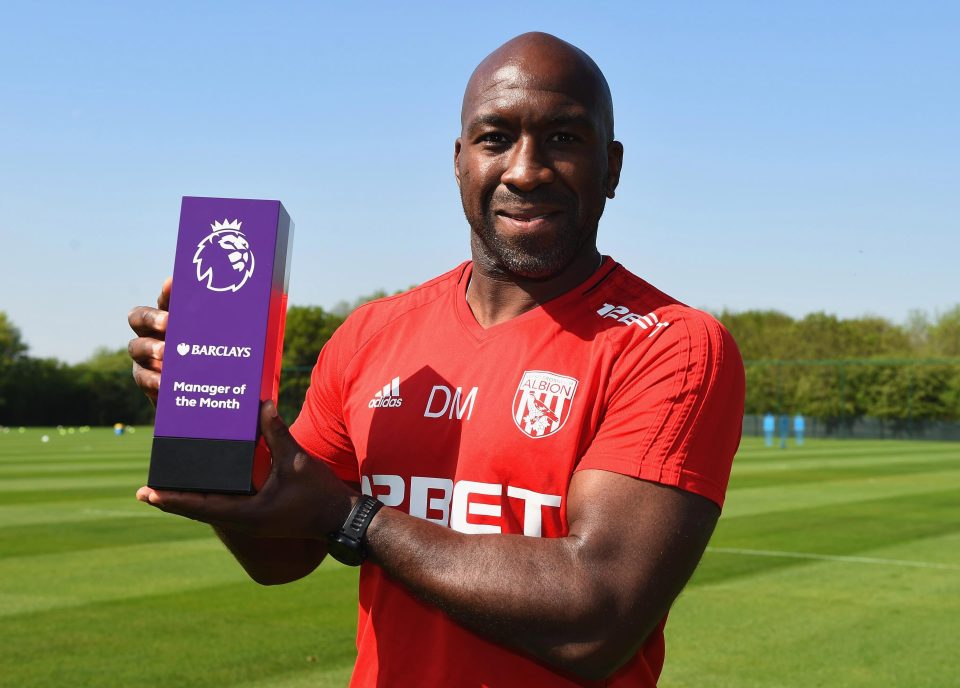  Darren Moore has been voted the Premier League Manager of the Month