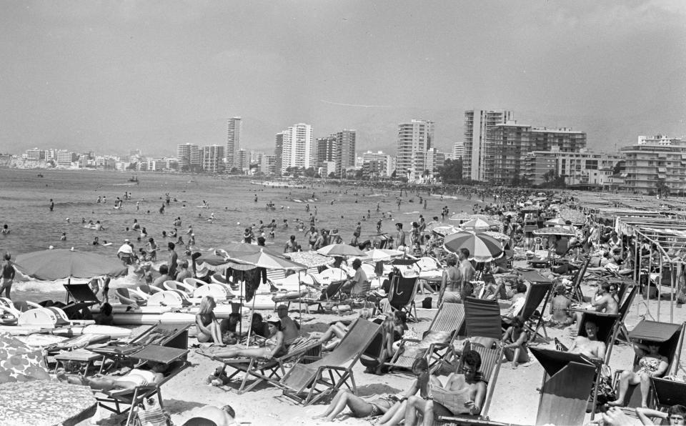  Benidorm’s beaches were ram-packed by the 1970s