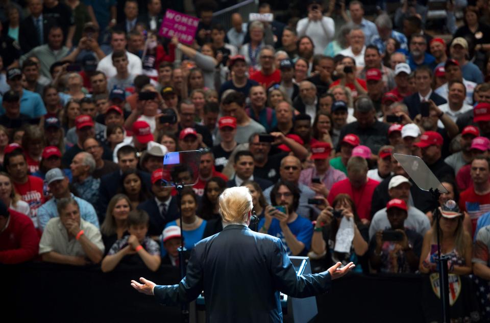  The President also thanked his army of supporter in Indiana, and told them 'we're rockin'