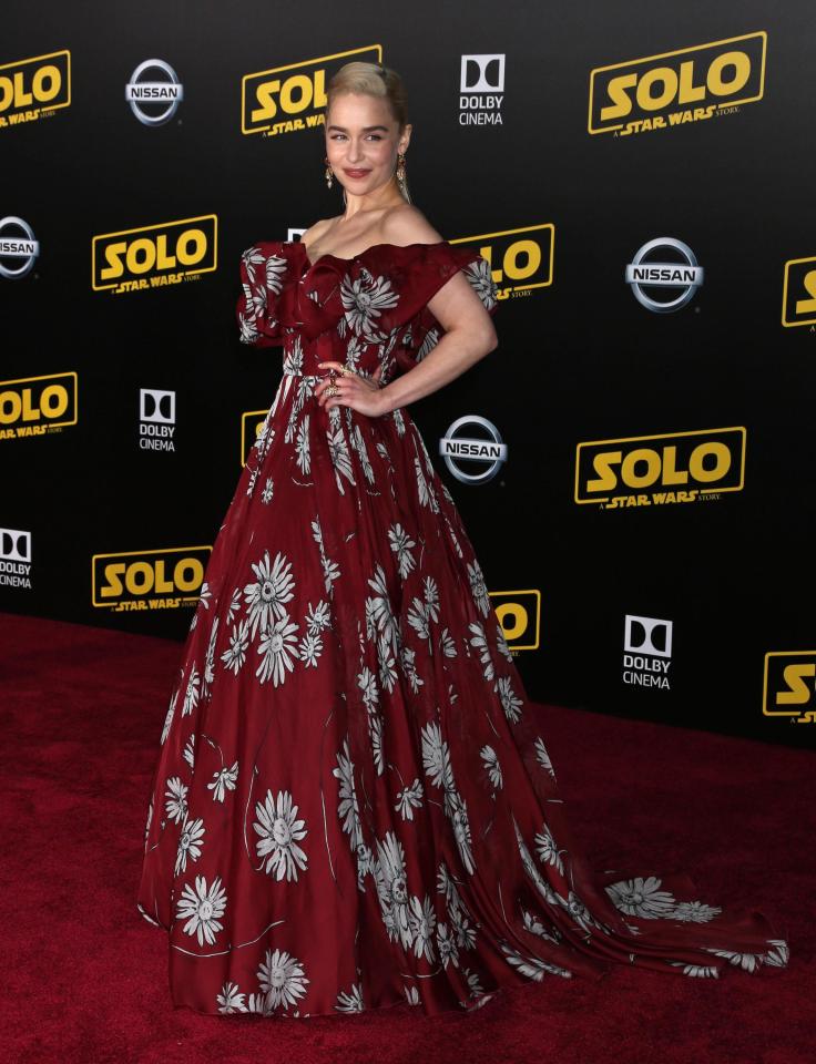  Emilia Clarke looked stunning at the premiere of Solo: A Star Wars Story