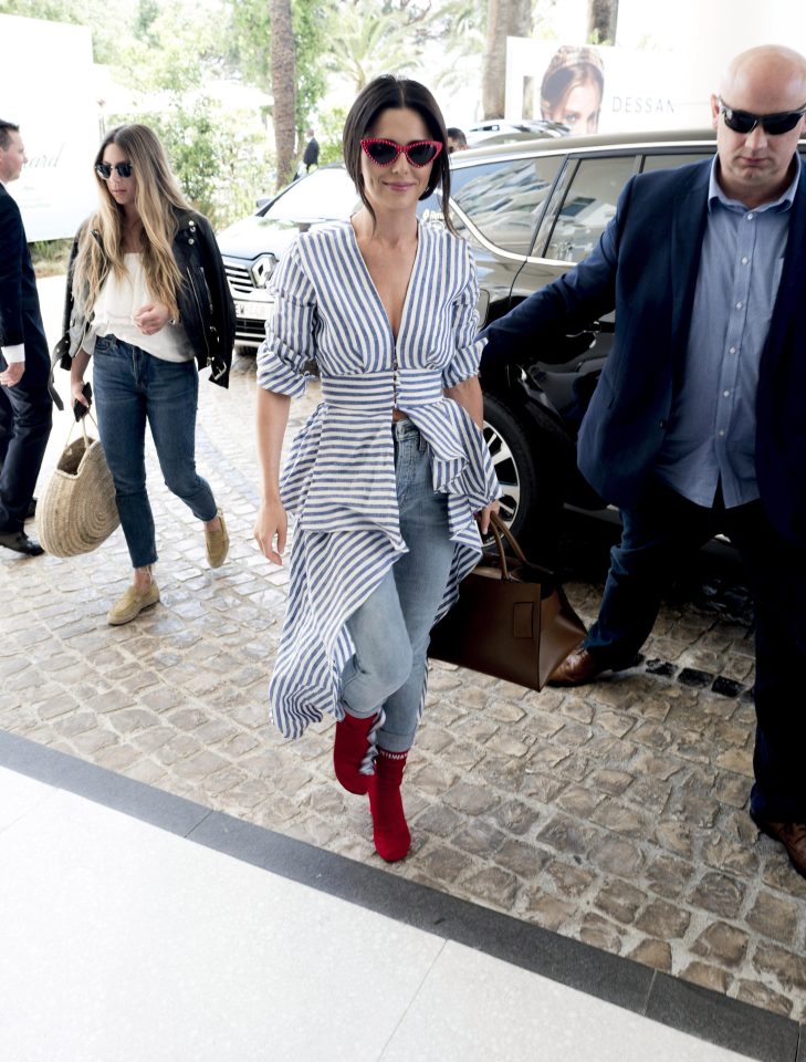  Cheryl has touched down in Cannes after having to miss last year's star-studded event