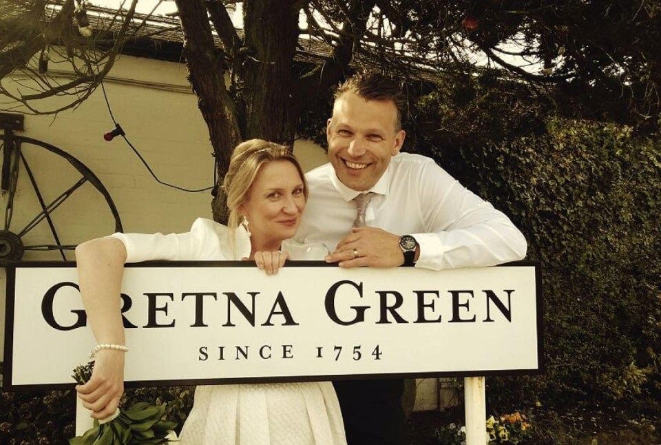 Hayley and husband Carsten wed three years ago in Gretna Green