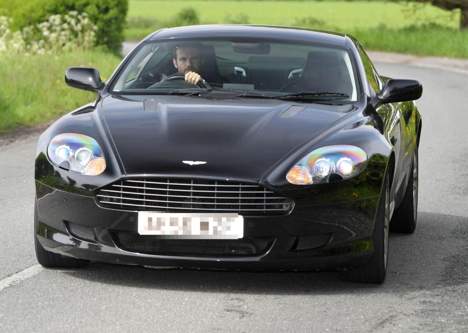  Juan Mata took his elegant Aston Martin for a drive to training on Saturday morning