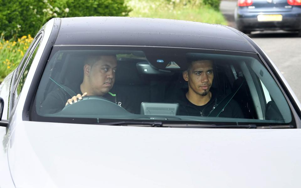  Chris Smalling was driven to training on Saturday morning ahead of Sunday's Watford game