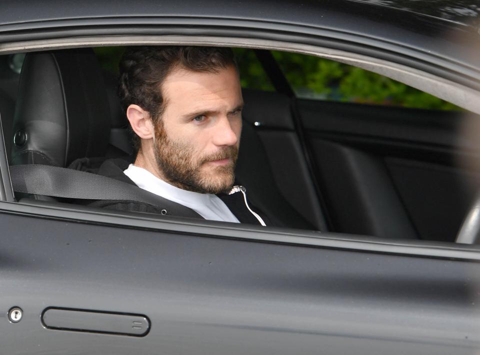  Juan Mata was another star spotted driving to Carrington on Saturday ahead of the Watford clash