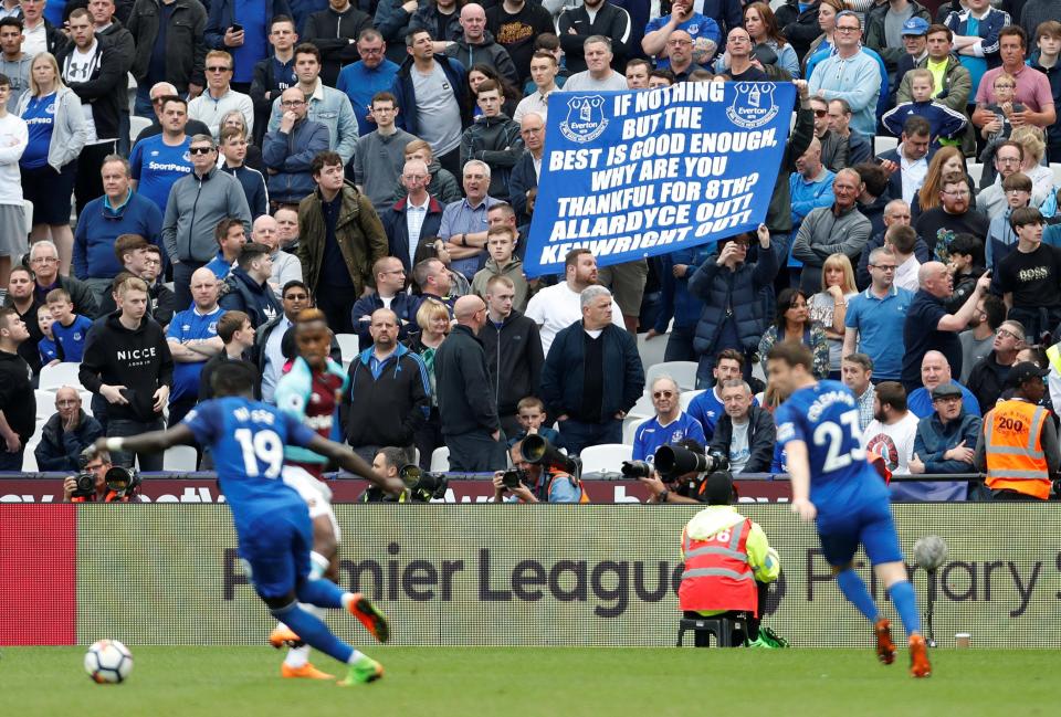  Supporters began protesting early on into Allardyce's short reign