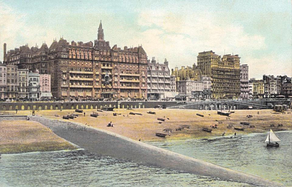  Rival Brighton hotels The Metropole and The Grand in their heyday