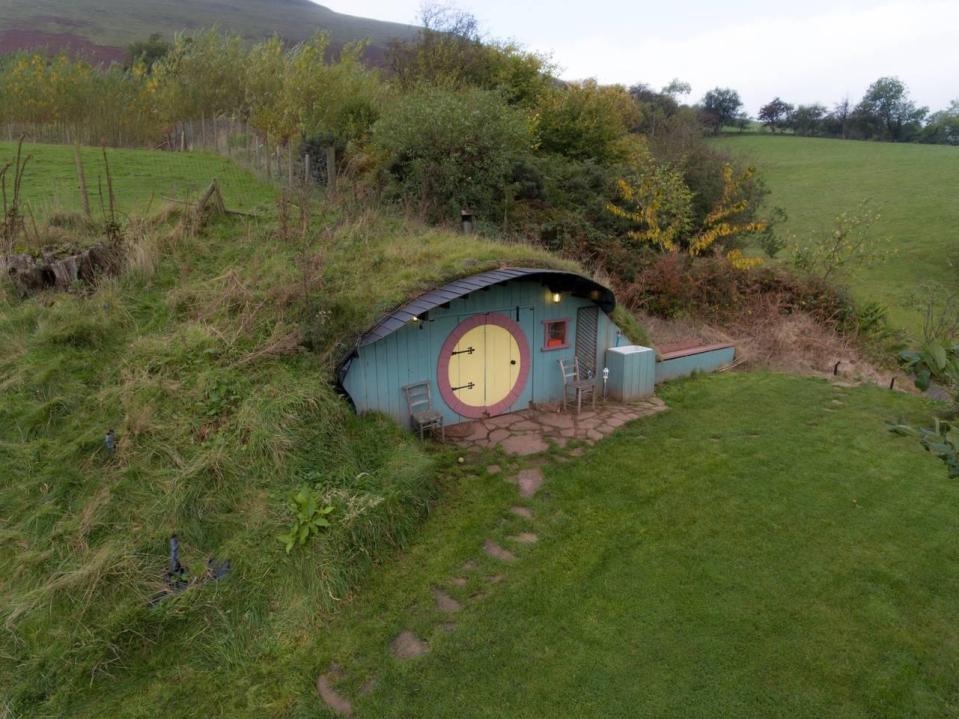  The home is built into a hillside near the village of Pengenffordd in the Brecon Beacons, Wales