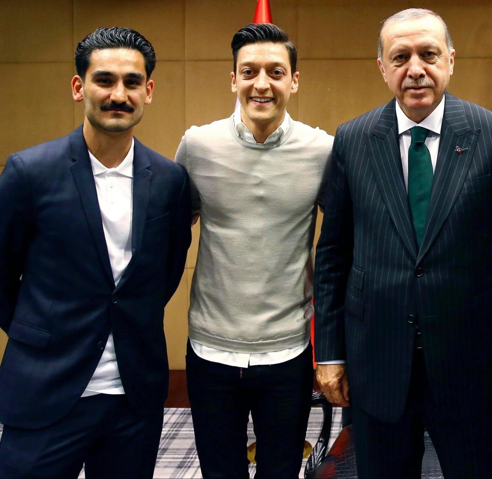  Ilkay Gundogan and Mesut Ozil's meeting with Turkish president Recep Tayyip Erdogan has resulted in a warning when using social media