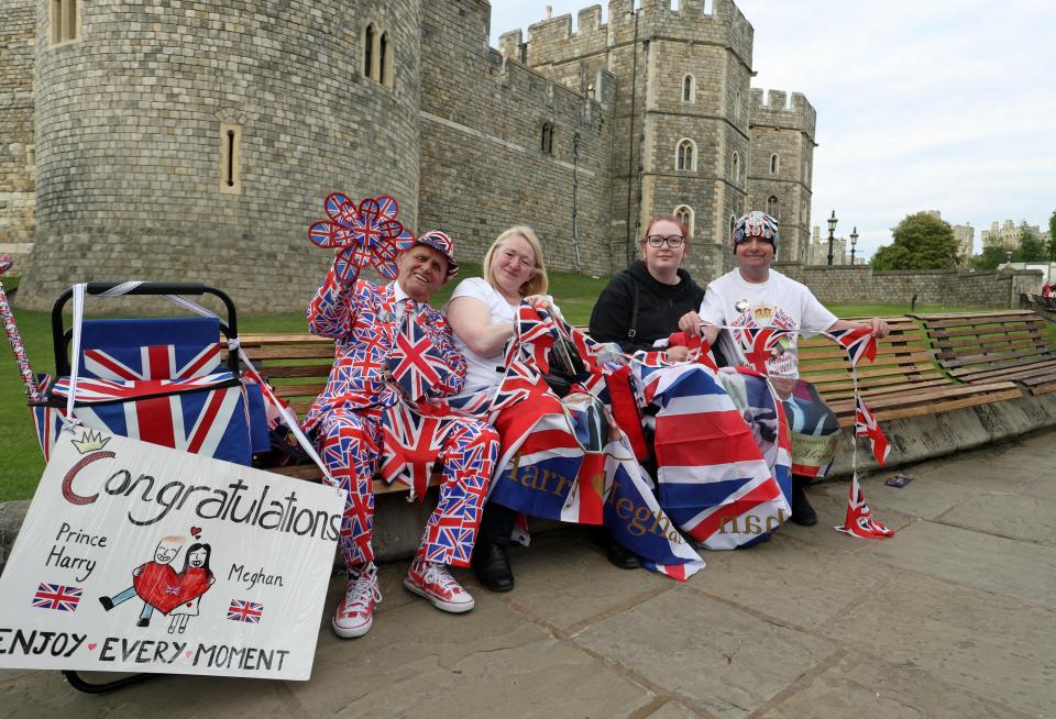  Royal fans have already started to claim the best spots to watch the Royal Wedding