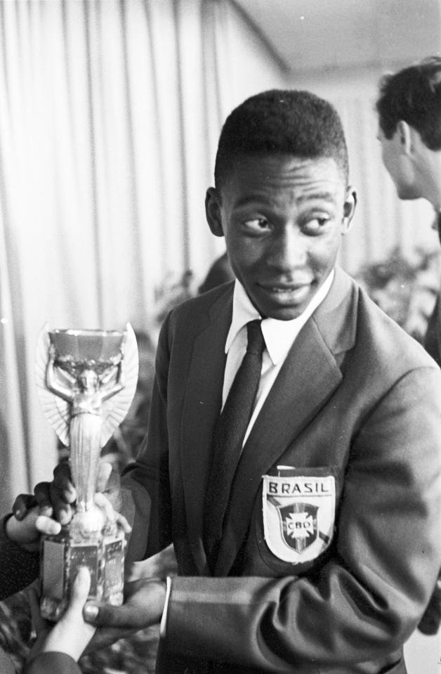  Pele with the World Cup in 1958