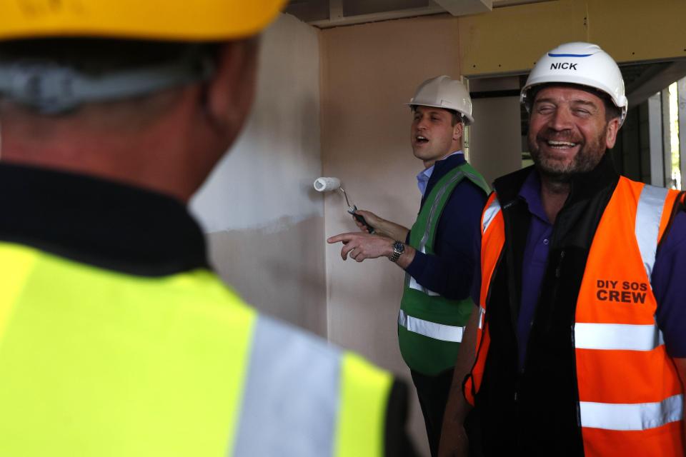  William jokes with DIY SOS presenter Nick Knowles