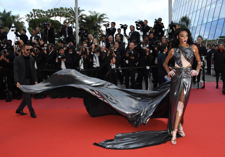  Winnie Harlow made a statement in her dramatic silver dress