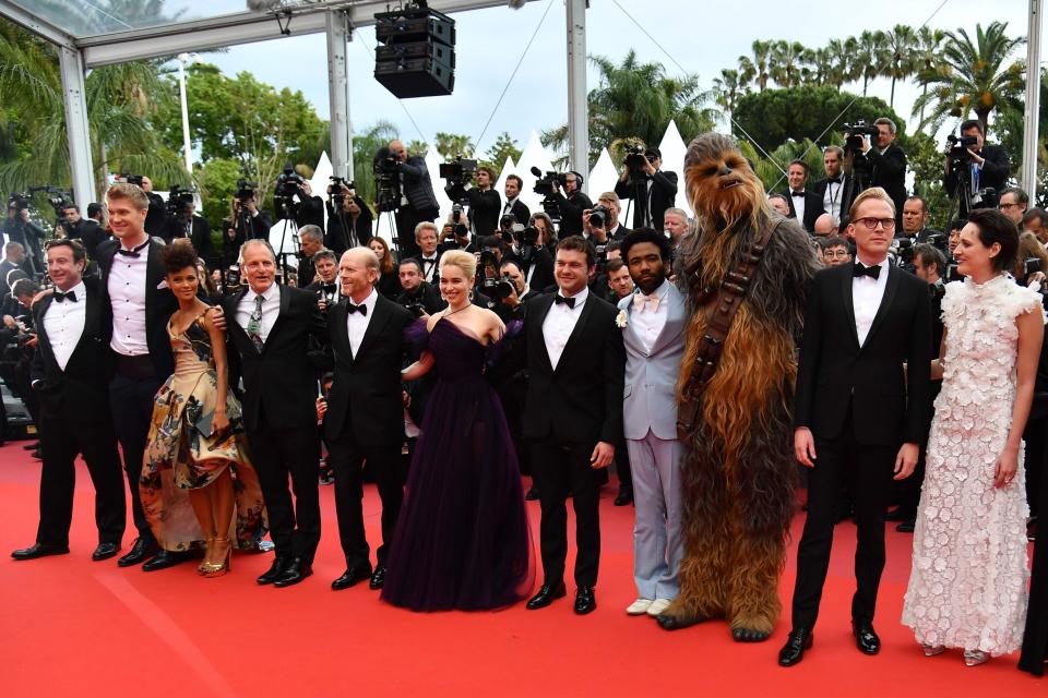  The cast lined up to have their picture taken together