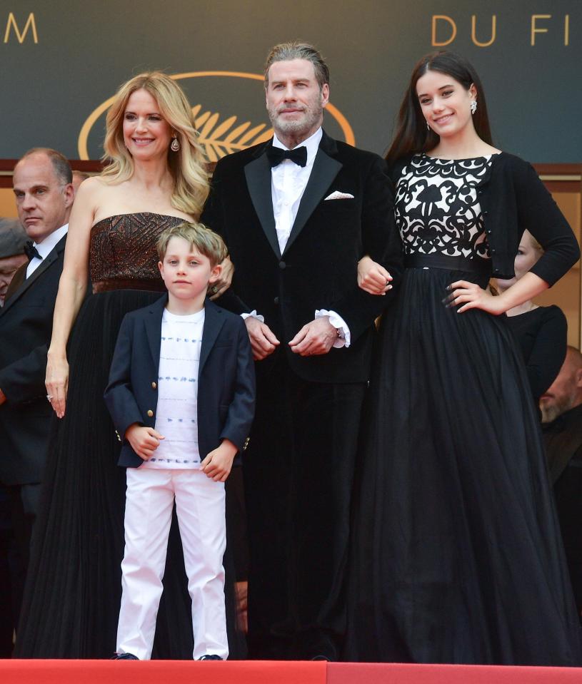  John and family on the red carpet - Kelly Preston, daughter Ella and son Benjamin