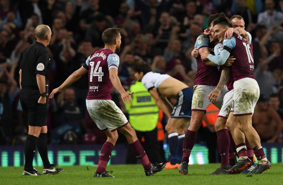  Conor Hourihane celebrates the winning goal during the first leg against Middlesbrough