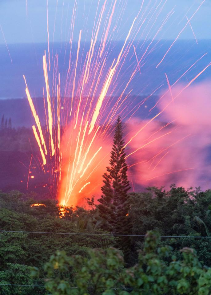  Huge eruptions have taken place from Fissure 17 in the Puna District of the island