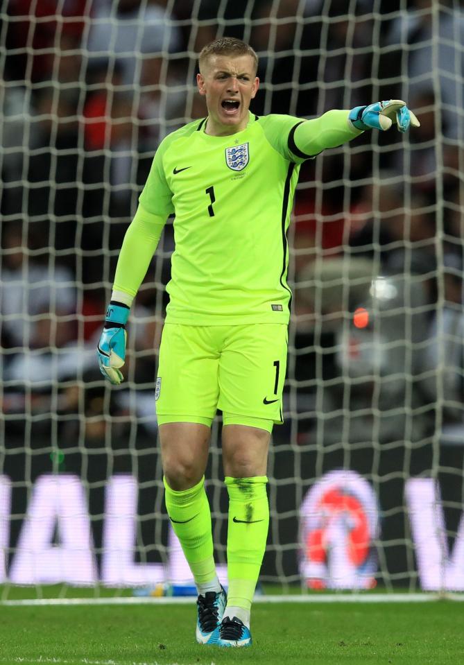  Jordan Pickford is in line to win his third England cap against Nigeria on Saturday