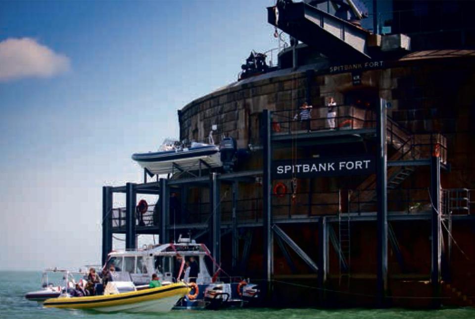  The only way to reach Spitbank Fort is by sea or helicopter