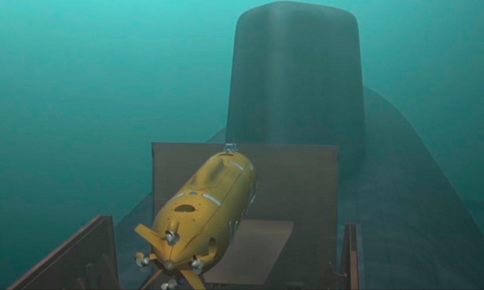 The underwater drone, deployed from a submarine, is said to be capable of carrying powerful nuclear warheads