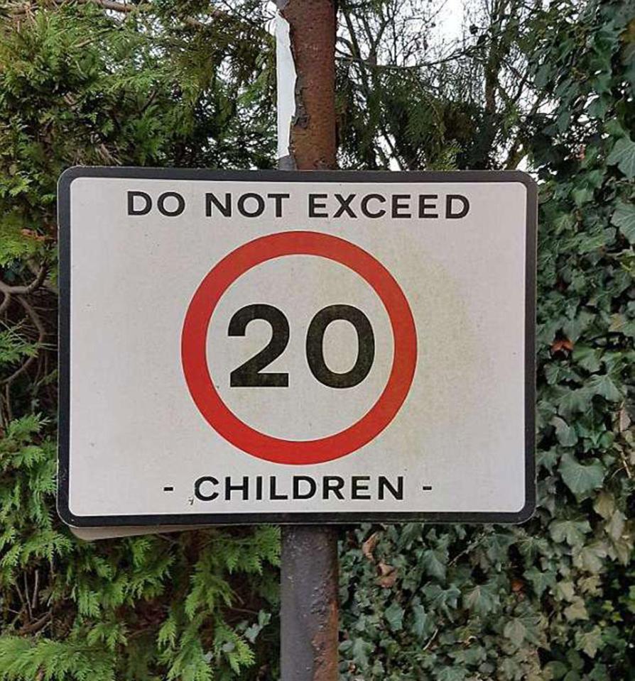  There are two ways you could read this sign, intended to warn drivers about speed