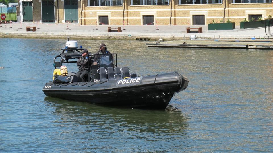  Police took to the water to increase security