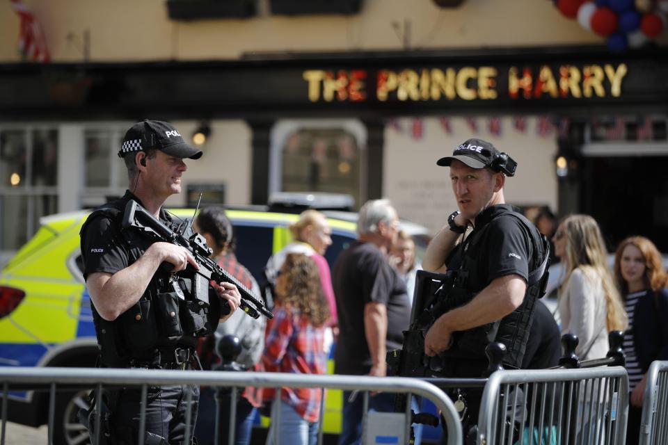  There will be a heavy police presence around Windsor for the wedding