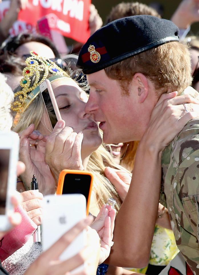 The cheeky young woman has previously managed to get a kiss