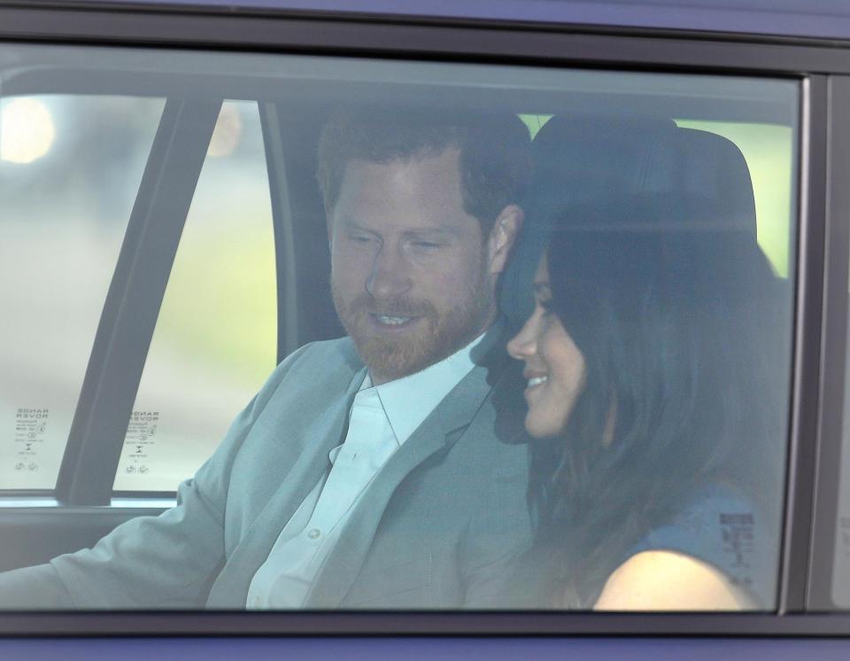  They were also seen arriving in Windsor just 24 hours before tying the knot