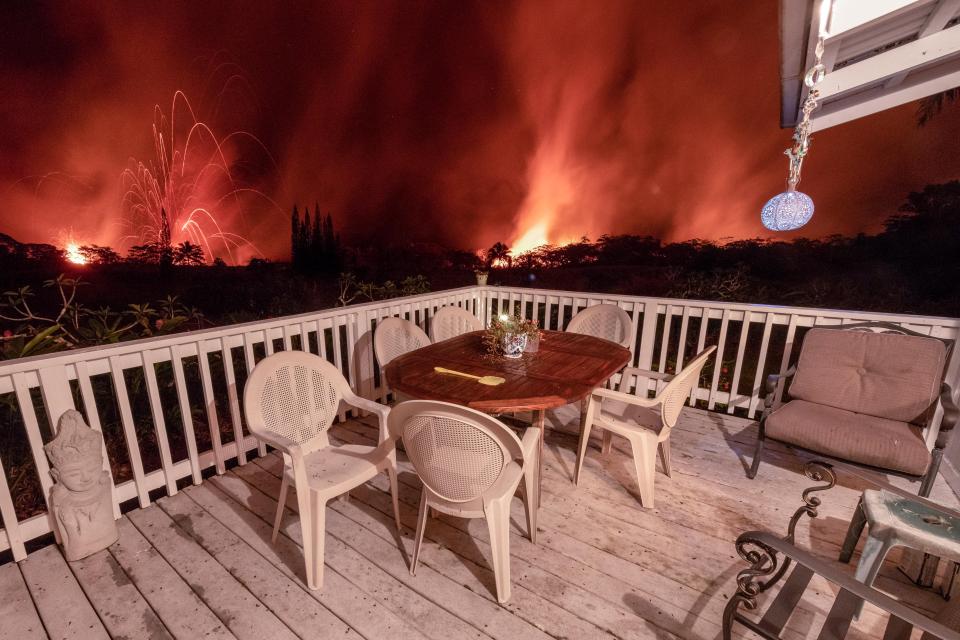  Hawaii volcano Kilauea erupted earlier this week but is continuing to produce lava flows and clouds of volcanic ash