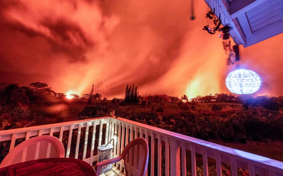  An OAP watched these amazing scenes as a volcano exploded outside her bedroom window