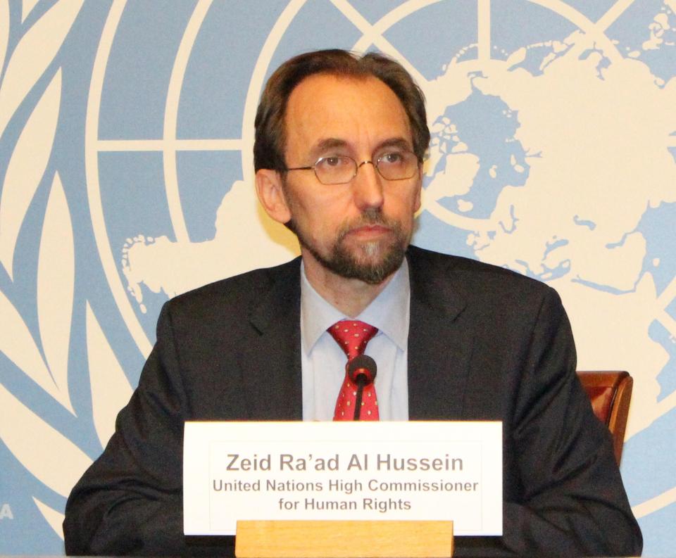  UN human rights chief Zeid Ra'ad al-Hussein blasted Israel