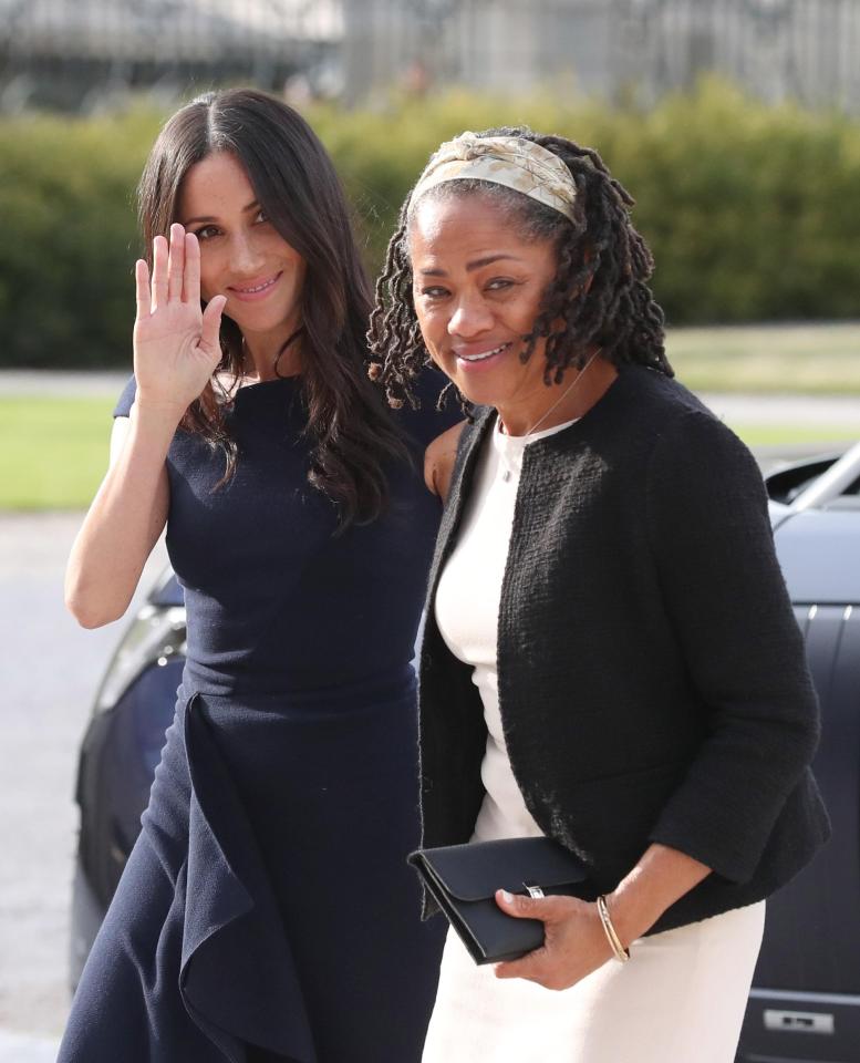  Meghan Markle and her mum Doria arriving at Cliveden House this evening for final wedding preparations